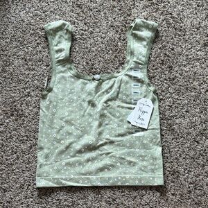 Hippie Rose Sage Floral Tank Top